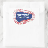 Fremont Canyon Wyoming Rock Climbing Karabiner Rechthoekige Sticker (Tas)