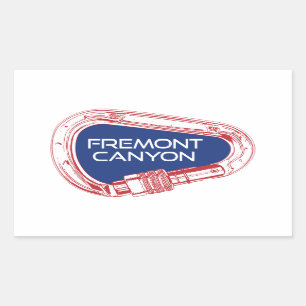 Fremont Canyon Wyoming Rock Climbing Karabiner Rechthoekige Sticker