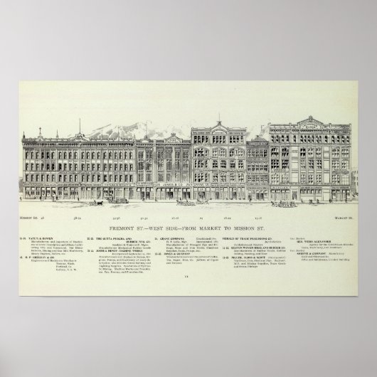 Fremont-markt aan de westkant en missie poster (Voorkant)