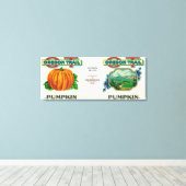 Fremont, NebraskaTrail Pumpkin Can Label Canvas Afdruk (Insitu (Houten vloer))