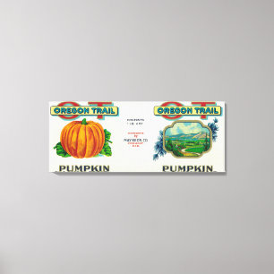 Fremont, NebraskaTrail Pumpkin Can Label Canvas Afdruk