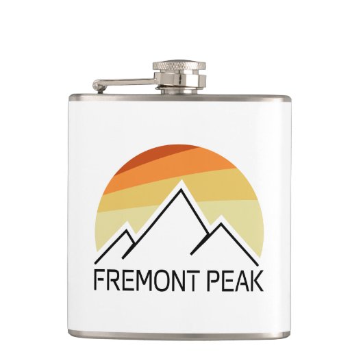 Fremont Peak Wyoming Retro Heupfles (Voorkant)