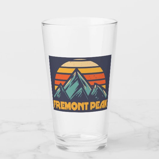 Fremont Peak Wyoming Retro Turquoise Glas (Voorkant)