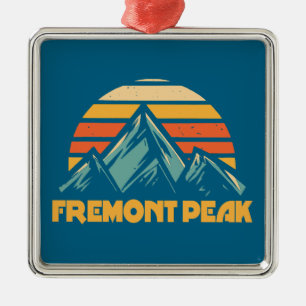Fremont Peak Wyoming Retro Turquoise Metalen Ornament