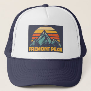Fremont Peak Wyoming Retro Turquoise Trucker Pet