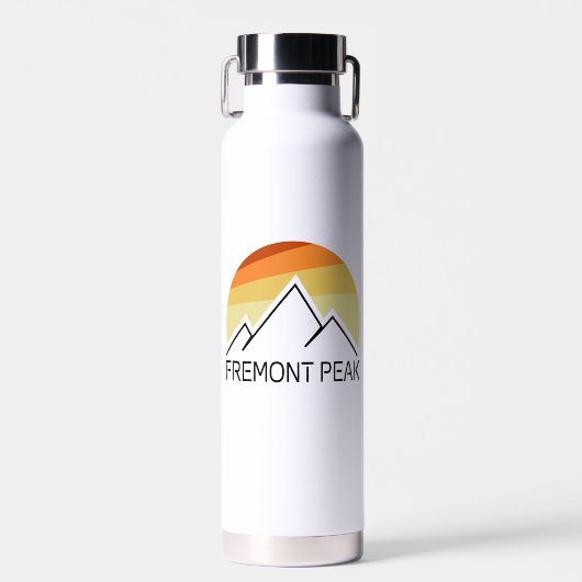 Fremont Peak Wyoming Retro Waterfles (Voorkant)