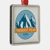 Fremont Peak Wyoming Stars Moon Metalen Ornament (Rechts)
