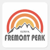 Fremont Peak Wyoming Vierkante Sticker (Voorkant)