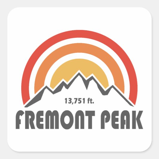 Fremont Peak Wyoming Vierkante Sticker (Voorkant)