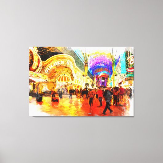 Fremont Street Experience Las Vegas Canvas Print (Voorkant)