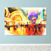 Fremont Street Experience Las Vegas Canvas Print (Insitu (Houten vloer))