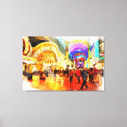 Fremont Street Experience Las Vegas Canvas Print (Voorkant)