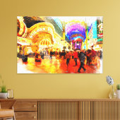 Fremont Street Experience Las Vegas Canvas Print (Insitu (Woonkamer))