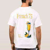 French 75 T-Shirt – Elegant Champagne & Gin Drink (Achterkant)