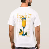 French 75 T-Shirt – Elegant Champagne & Gin Drink (Achterkant)