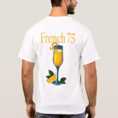French 75 T-Shirt – Elegant Champagne & Gin Drink (Achterkant)