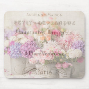 French Accent Flowers Mousepad Muismat