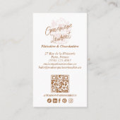 French Bakery Hand Drawn Cupcake Pastry Cake Photo Visitekaartje (Achterkant)