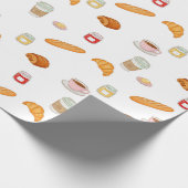 French Bakery Morning Pattern Cadeaupapier (Hoek)