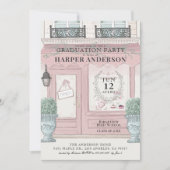 French Bakery Patisserie Paris Roze Afstuderen Kaart (Voorkant)