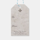 French Bee en Flower Gepersonaliseerde Apiary Honi Cadeaulabel (Achterkant)