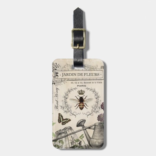 FRENCH BEE GARDEN BAGAGELABEL (Voorkant verticaal)