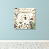 FRENCH BEE GARDEN CANVAS AFDRUK (Insitu (Houten vloer))