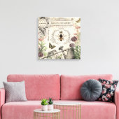 FRENCH BEE GARDEN CANVAS AFDRUK (Insitu (Woonkamer))