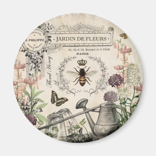 FRENCH BEE GARDEN MAGNEET (Voorkant)