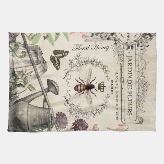 FRENCH BEE GARDEN THEEDOEK (Horizontaal)