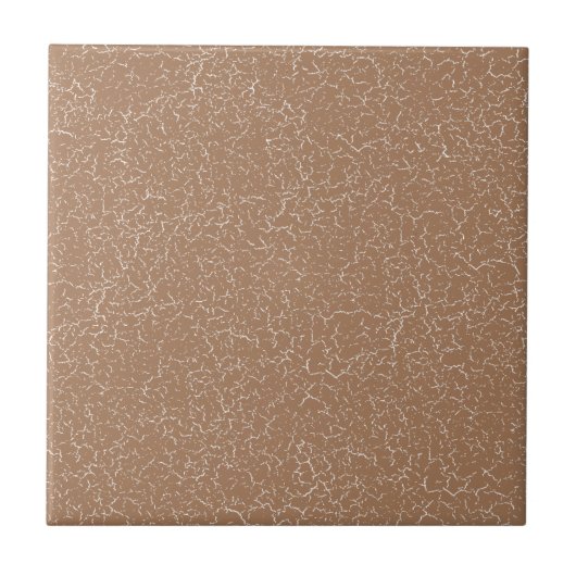 French Beige Tan Brown Crackle Glaze Solid Colour Tegeltje (Voorkant)