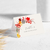 French Berry Grapes Flowers Wedding Place Card Kaart