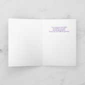 French Birthday Bon Anniversaire Purple Asters Kaart (Binnen)