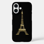 French Black & Gold Eiffel Tower Case-Mate iPhone Case (Achterkant)