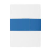 French Blue Botanical Crest Wedding Monogram Uitnodigingen Wikkel (Achterkant Voorbeeld)