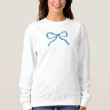 French Blue Bow Preppy Sweatshirt