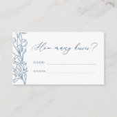 French Blue Chinoiserie Hoeveel kussen spel Informatiekaartje (Voorkant)