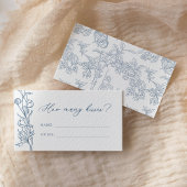 French Blue Chinoiserie Hoeveel kussen spel Informatiekaartje