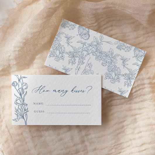 French Blue Chinoiserie Hoeveel kussen spel Informatiekaartje