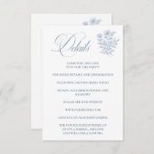 French Blue Enclosure Card Details Informatiekaartje (Voorkant / Achterkant)