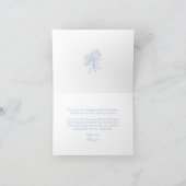 French Blue Hydrangea Thank You Card Bedankkaart (Binnen)