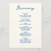 French Blue Pastoral  Wedding Letter and Itinerary Programmakaart (Achterkant)