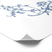 French Blue Sweet 16 Verjaardagsfeest Welkom Poster (Hoek)