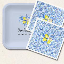 French Blue Tiles, Ciao Baby, Lemons  Servet