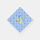 French Blue Tiles, Ciao Baby, Lemons  Servet (Hoek)