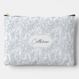 French Blue Toile Floral Lace Personalized Etui