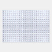 French Blue Trio 2 Geometrische set van wikkelpapi Inpakpapier Vel (Voorkant 3)