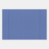French Blue Trio 3 Geometrische set van wikkelpapi Inpakpapier Vel (Voorkant 3)