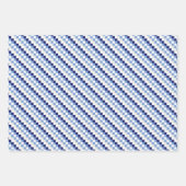 French Blue Trio 3 Geometrische set van wikkelpapi Inpakpapier Vel (Voorkant 2)