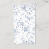 French Blue Wedding RSVP QR-code Informatiekaartje (Achterkant)